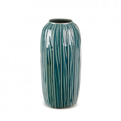 DEKORAČNÍ VÁZA REA (01) (FI) 17X36 CM ZELENÁ
