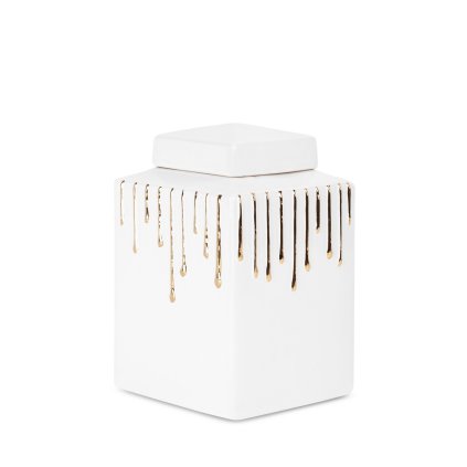 KERAMIKA 14X14X28 CM BÍLÁ