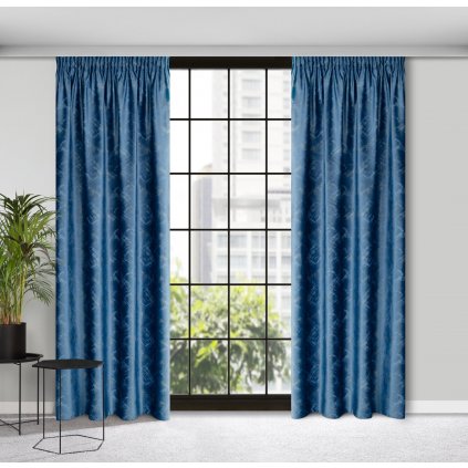 ZATEMŇOVACÍ ZÁVĚS NA PÁSCE ADRIA 140X270 CM MODRÁ