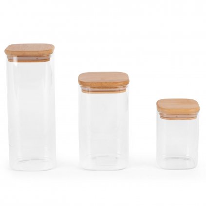 SADA SKLENĚNÝCH DÓZ POLA1 (02) 800/1600/2000 ML