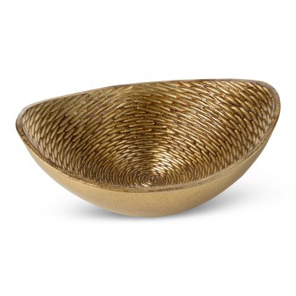 DEKORAČNÍ MISKA MARGOT (01) 23X18X9 CM ZLATÁ