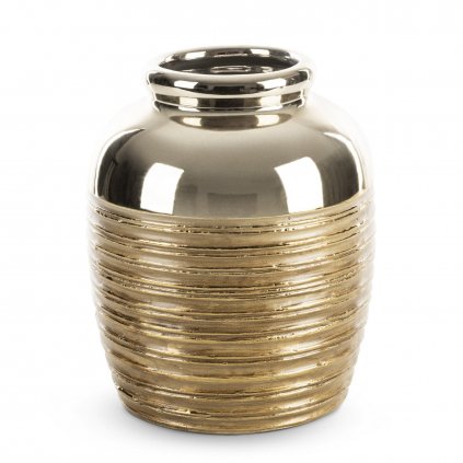 DEKARČNÍ VÁZA DORI (03) (FI) 20X25 CM ZLATÁ