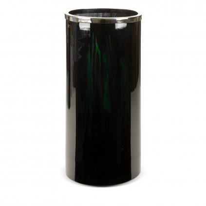 DEKORAČNÍ SKLENĚNÁ VÁZA CAPRI (04) (FI) 21 X45 CM ČERNÁ