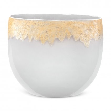 SKLENĚNÁ VÁZA IRIS (02) 28X11X25 CM VÍCEBAREVNÁ