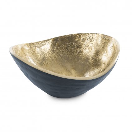 DEKORAČNÍ KOVOVÁ MISKA PEDRO1 (11) 16X16X8CM TMAVĚMODRÁ