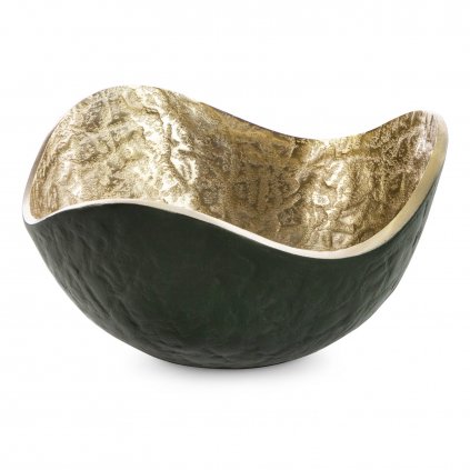 DEKORAČNÍ MISKA PEDRO3 (04) 25X25X13 CM TMAVĚZELENÁ