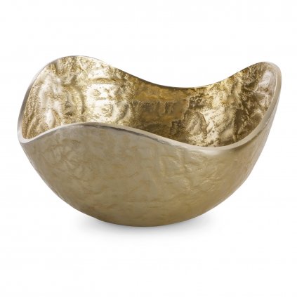 DEKORAČNÍ MISKA PEDRO3 (06) 25X25X13 CM ZLATÁ