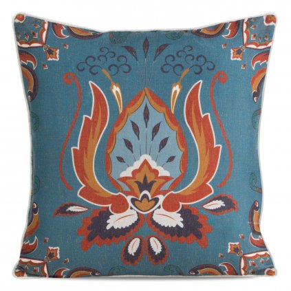 DEKORAČNÍ POVLAK NA POLŠTÁŘ LEN 11 45X45 CM VZOROVANÁ