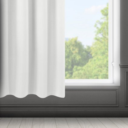 ZATEMŇOVACÍ ZÁVĚS NA KROUŽCÍCH LOGAN 140X175 CM BÍLÁ