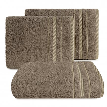 BAVLNĚNÝ RUČNÍK KORAL 50X90 CM HNĚDÁ