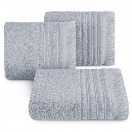 BAVLNĚNÝ RUČNÍK MIRENA 50X90 CM ŠEDÁ
