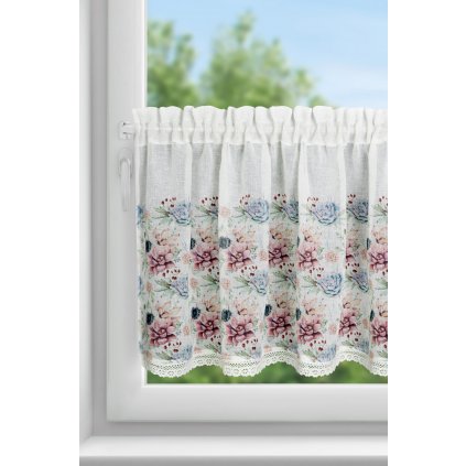 KRÁTKÁ ZÁCLONA NA PÁSCE DORA 150X60 CM VÍCEBAREVNÁ