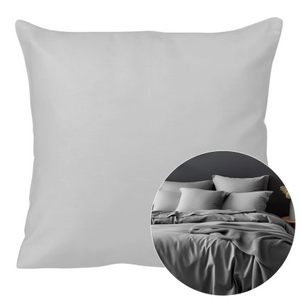 poszewka satyna bawelna popiel 024 40x40
