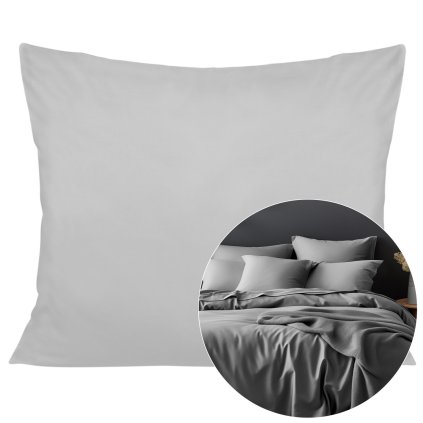 poszewka satyna bawelna popiel 024 50x60