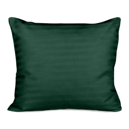 poszewka satyna bawelna cizgili dark green 70x80