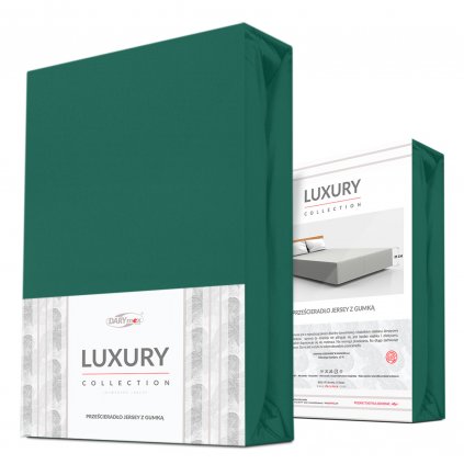 przescieradlo jersey elastan z gumka green zielony