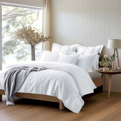 posciel satyna bambusowo bawelniana p stripe whi