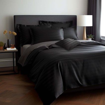 posciel satyna bambusowo bawelniana p stripe bla