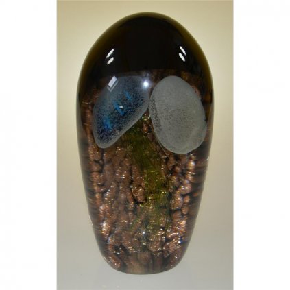 figura szklana przycisk do pap meduza czarny 22cm