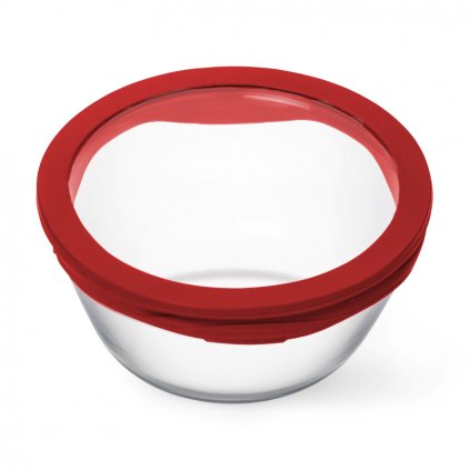 simax misa pure 05l szklana pokrywka czerwony