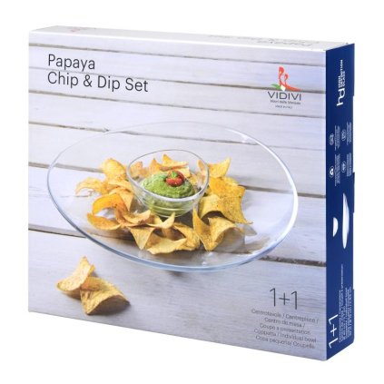 x vidivi papaya zestaw do serwowania chip and dip