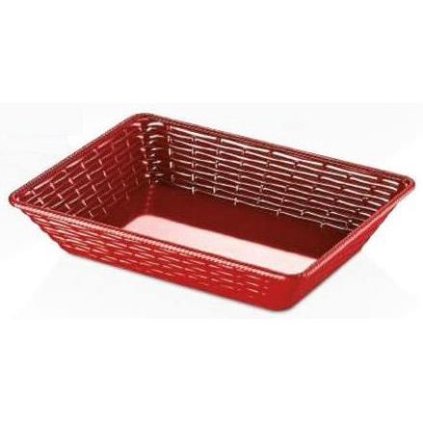 x melamina hena koszyk na chleb 37x27x8cm czerwony