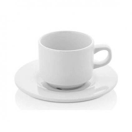 melamina filizanka ze spodkiem 250ml biala