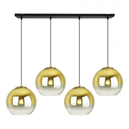 nowoczesna lampa sufitowa ze zlotymi kloszami ksztalt kuli bergen gold