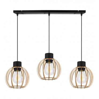 lampa wiszaca zyrandol drewniane klosze kuliste timber