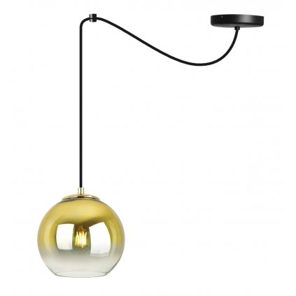 nowoczesna lampa wiszaca zwis ze zlotym kloszem bergen gold