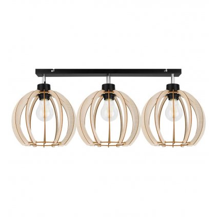 nowoczesna lampa sufitowa na listwie timber drewniana