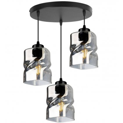 nowoczesna lampa wiszaca led ze szklanymi kloszami