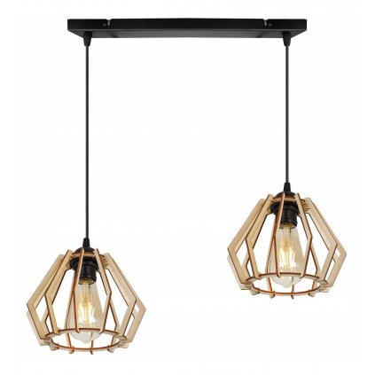 regulowana lampa wiszaca timber na listwie