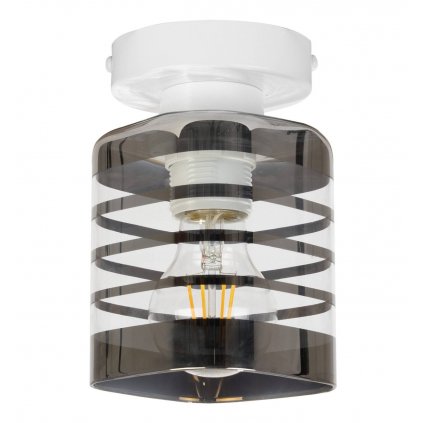 nowoczesna lampa sufitowa ze szklanym kloszem