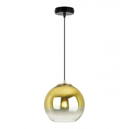 nowoczesna lampa sufitowa zwis ze zlotym kloszem bergen gold