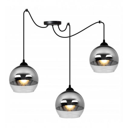 chromowana lampa wiszaca kulka z regulacja