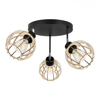 lampa sufitowa na podsufitce nowoczesna timber drewniane klosze