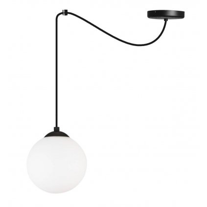 nowoczesna lampa wiszaca typu spider florence szklany klosz 15cm