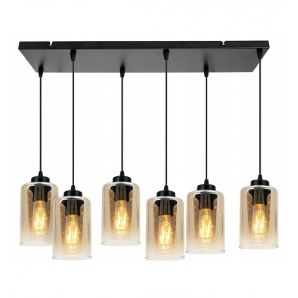 regulowana industrialna lampa wiszaca szklane klosze