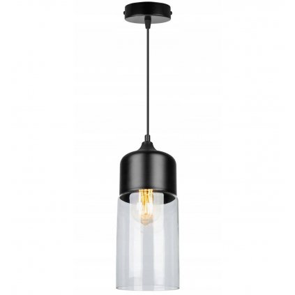 lampa wiszaca nowoczesna ze szklanym kloszem w stylu loft