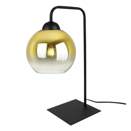 nowoczesna lampa stolowa nocna zloty klosz 15 cm bergen gold
