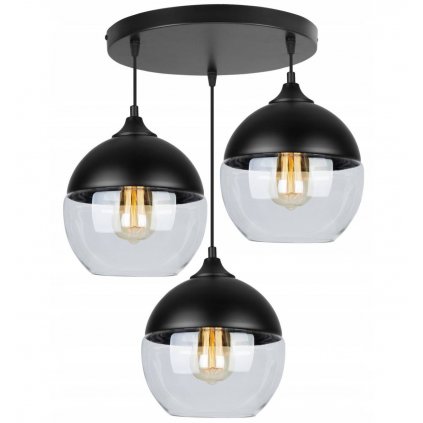 loftowa lampa wiszaca z kulistymi kloszami ze szkla w nowoczesnym stylu