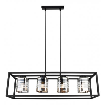 oryginalna regulowana lampa helix cage szklane klosze z lustrzanymi detalami