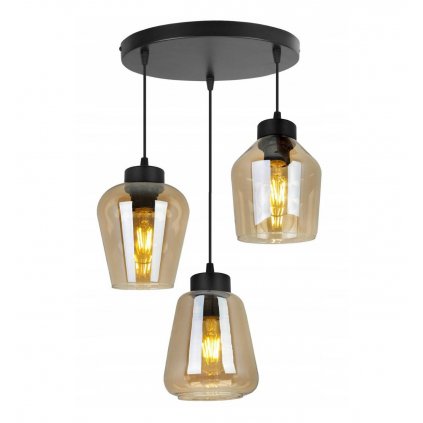 lampa wiszaca nowoczesna rijeka eleganckie miodowe szklo