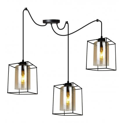 niespotykana lampa pajak spider hella cage z kloszami z barwionego szkla