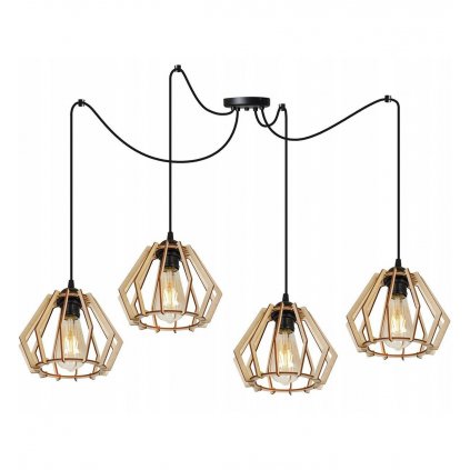 oryginalna lampa pajak timber drewniana w stylu boho