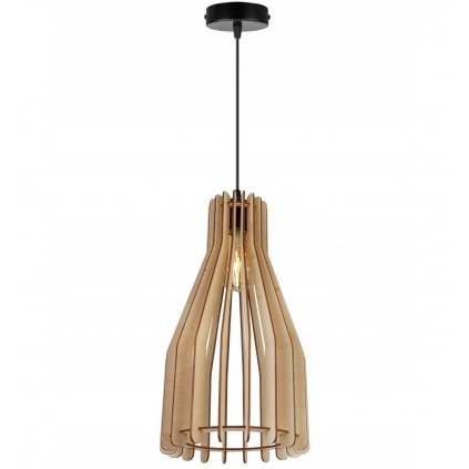 lampa timber wiszaca designerska z drewnianym kloszem