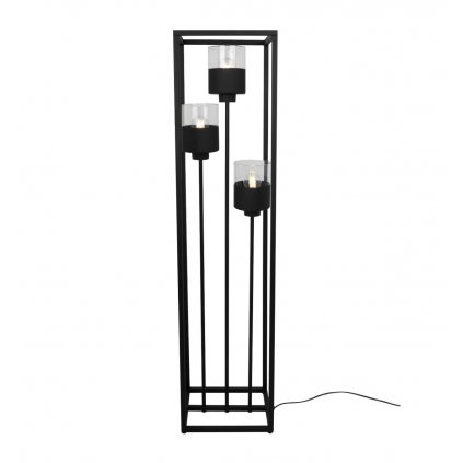 lampa podlogowa nowoczesna stojaca w stylu loftowym czarna metalowa roma cage