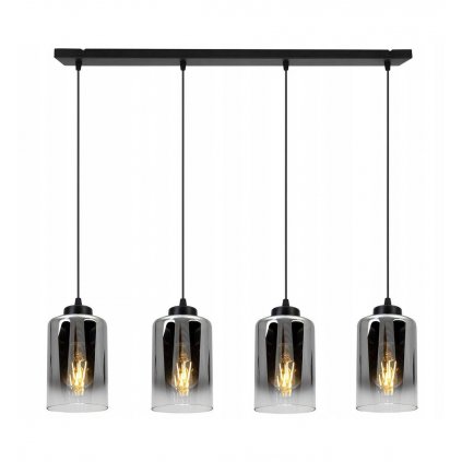 zjawiskowa regulowana lampa w stylu industrialnym ze szklanym kloszem