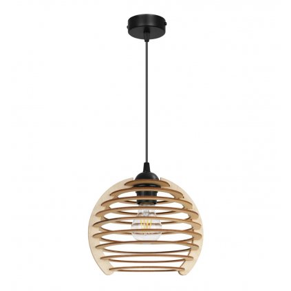 lampa wiszaca z drewanianym kloszem zyrandol timber